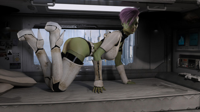 Обои картинки фото 3д графика, _science fiction, фон, взгляд, девушка