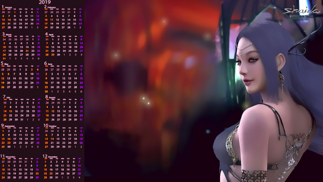 Обои картинки фото календари, фэнтези, девушка, женщина