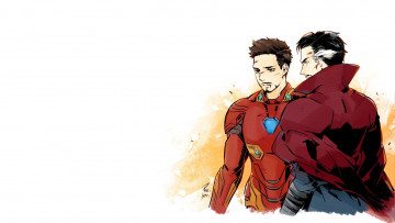 Картинка рисованное кино стивен стрэндж тони старк мстители стефан роберт дауни мл бенедикт камбербэтч