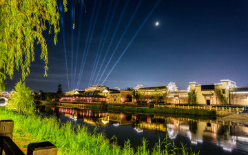 Картинка города -+огни+ночного+города аньхой уху древний город цзюцзи