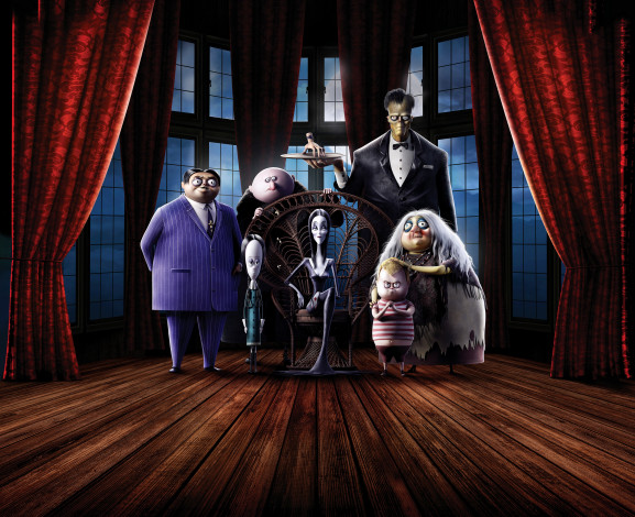 Обои картинки фото the addams family , 2019, мультфильмы, семейка, аддамс, мультфильм, персонажи, озвучка, оскар, айзек, шарлиз, терон, хлоя, грейс, морец