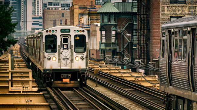 Обои картинки фото техника, поезда, чикаго