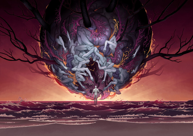 Обои картинки фото фэнтези, другое, клубок, человек, вода, руки