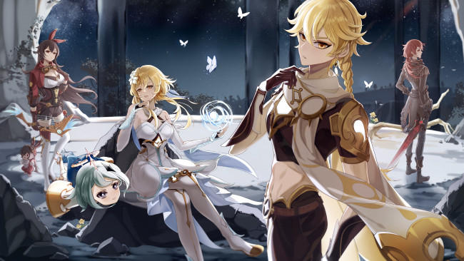 Обои картинки фото аниме, genshin impact, genshin, impact