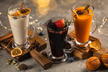 Картинка еда напитки +коктейль напиток ягоды клубника корица специи