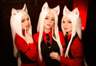 Картинка девушки tenletters образ наряды косплей костюмы ушки блондинки