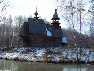 Картинка кострома музей деревянного зодчества поздняя осень города православные церкви монастыри