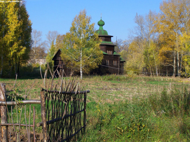 Обои картинки фото кострома, музей, деревянного, зодчества, осень, города, православные, церкви, монастыри