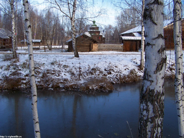 Обои картинки фото кострома, музей, деревянного, зодчества, поздняя, осень, города, другое