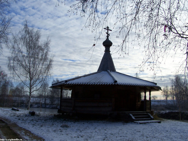 Обои картинки фото кострома, музей, деревянного, зодчества, поздняя, осень, города, православные, церкви, монастыри