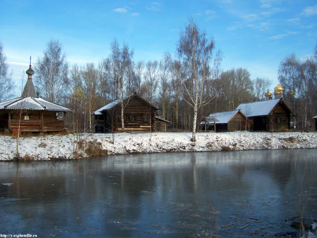 Обои картинки фото кострома, музей, деревянного, зодчества, поздняя, осень, города, другое
