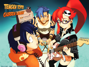 Картинка аниме tengen toppa gurren lagann yoko littner simon kamina