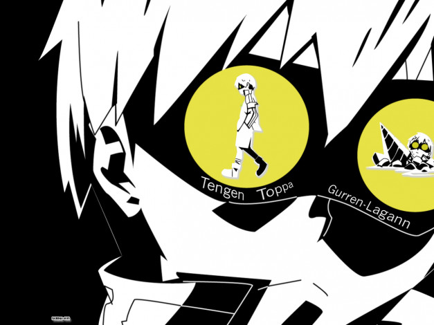 Обои картинки фото аниме, tengen, toppa, gurren, lagann, simon
