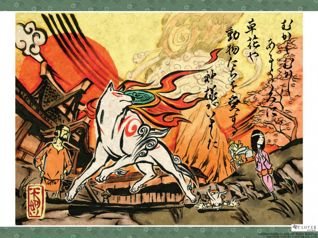 Обои картинки фото okami, видео, игры