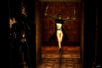 Картинка 3д+графика fantasy+ фантазия мечи девушка