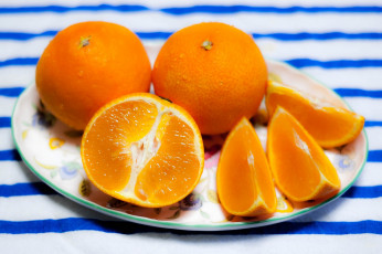 Картинка еда цитрусы цитрус мандарин блюдце