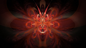 Картинка 3д+графика fractal+ фракталы фон пламя горение цвет