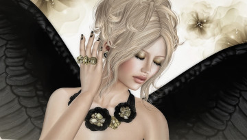 Картинка 3д+графика angel+ ангел крылья