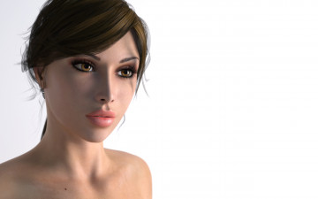 Картинка девушка 3д+графика people+ люди графика лицо