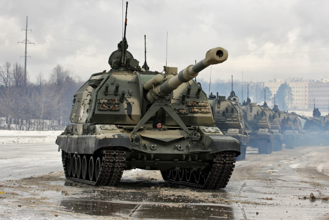 Обои картинки фото техника, военная техника, парад, военная