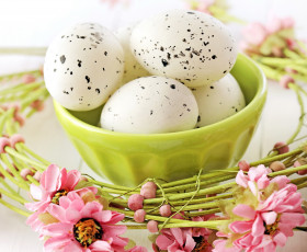 Картинка праздничные пасха цветы яйца delicate eggs flowers easter