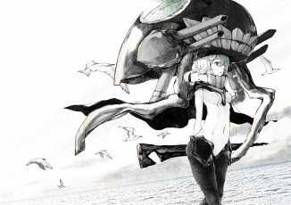 Картинка аниме kantai+collection luminous darkness nello девушка арт wo-class aircraft carrier kantai collection