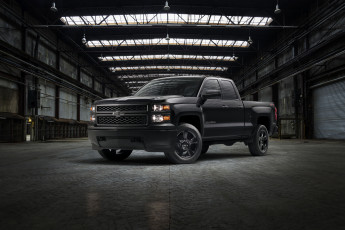 Картинка автомобили chevrolet 2015г cab double black out wt silverado gmtk2 темный