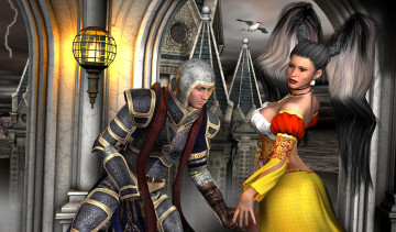 Картинка 3д+графика фантазия+ fantasy мужчина фон взгляд девушка