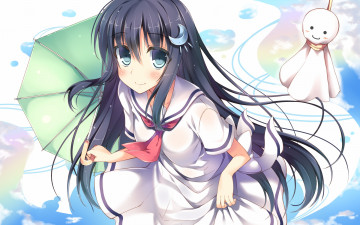 Картинка аниме unknown +другое взгляд девушка арт зонт игрушка