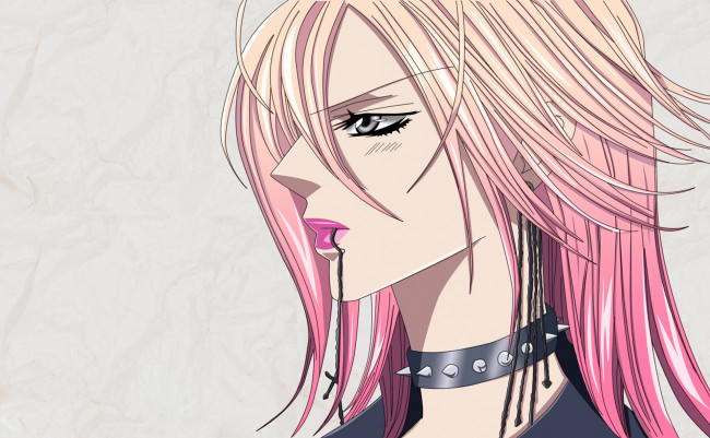 Обои картинки фото аниме, skip beat, крест, девушка, mogami, kyoko, skip, beat, розовые, волосы, шипы