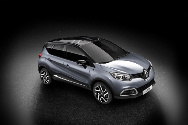 Обои картинки фото автомобили, renault, темный, 2015г, captur, pure