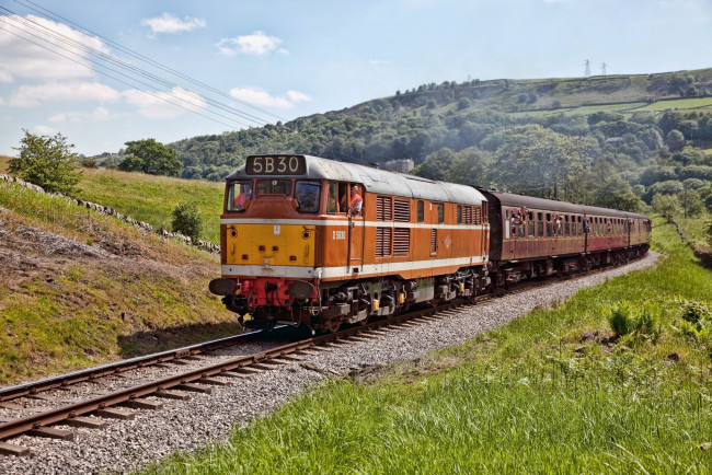 Обои картинки фото техника, поезда, состав, локомотив, дорога, железная