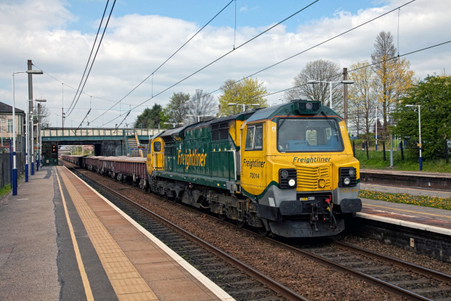 Обои картинки фото техника, поезда, состав, локомотив, дорога, железная