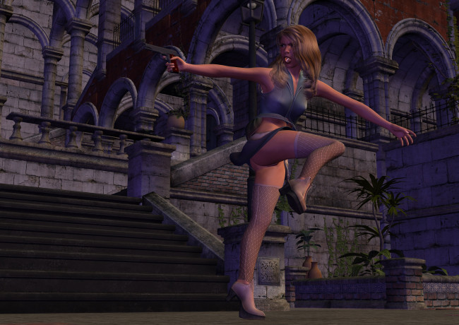 Обои картинки фото 3д графика, фантазия , fantasy, взгляд, фон, оружие, девушка