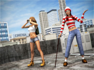 Картинка 3д+графика люди+ people фон взгляд девушки