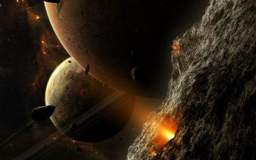 Картинка космос арт галактика звезды вселенная планета