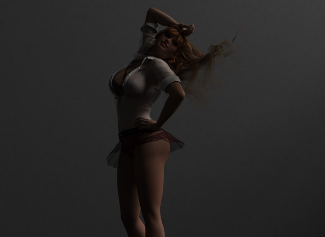 Обои картинки фото 3д графика, люди , people, взгляд, девушка, фон