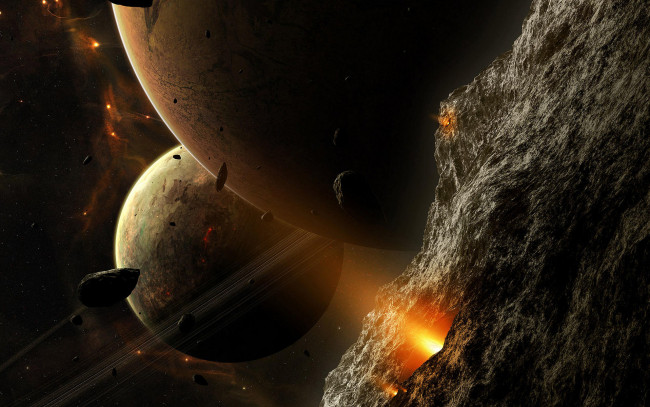 Обои картинки фото космос, арт, галактика, звезды, вселенная, планета