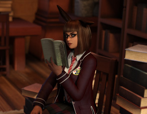 Картинка 3д+графика существа+ creatures девушка взгляд фон