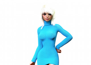 Картинка 3д+графика люди+ people девушка фон взгляд