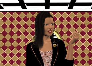 Картинка 3д+графика люди+ people взгляд девушка фон