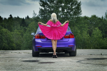 обоя автомобили, -авто с девушками, bmw