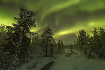 Картинка природа северное+сияние простор