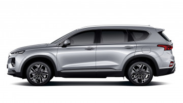 Картинка hyundai+santa+fe+2019 автомобили hyundai santa fe металлик серый crossover 2019