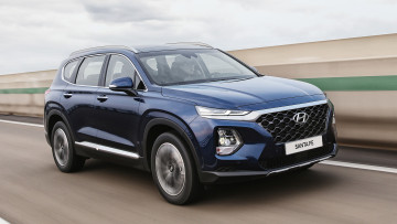 Картинка hyundai+santa+fe+2019 автомобили hyundai santa fe blue 2019 crossover