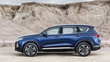 Картинка hyundai+santa+fe+2019 автомобили hyundai crossover blue 2019 santa fe