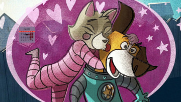 Картинка календари кино +мультфильмы 2018 собака ласка