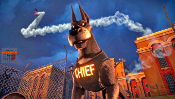 Картинка календари кино +мультфильмы собака взгляд здание 2018