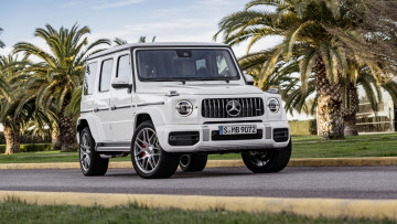 обоя mercedes-benz amg g 63  , 2019, автомобили, mercedes-benz, amg, джип, белый, гелик, g63
