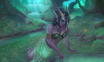 Картинка 3д+графика эльфы+ elves эльфийка взгляд фон